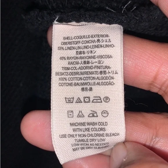 💚 Free People Slouchy Utility Jacket. Army Green w/ Black Accents & hood. XS 💚 - Picture 14 of 15